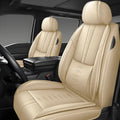 Front Seat Covers for Lexus LS 400 1995-1999,Leather Car Seat Cover,Soft Seat Cushion Covers with Airbag,Waterproof Automobile Seat Protectors for LS 400(Beige,Standard)