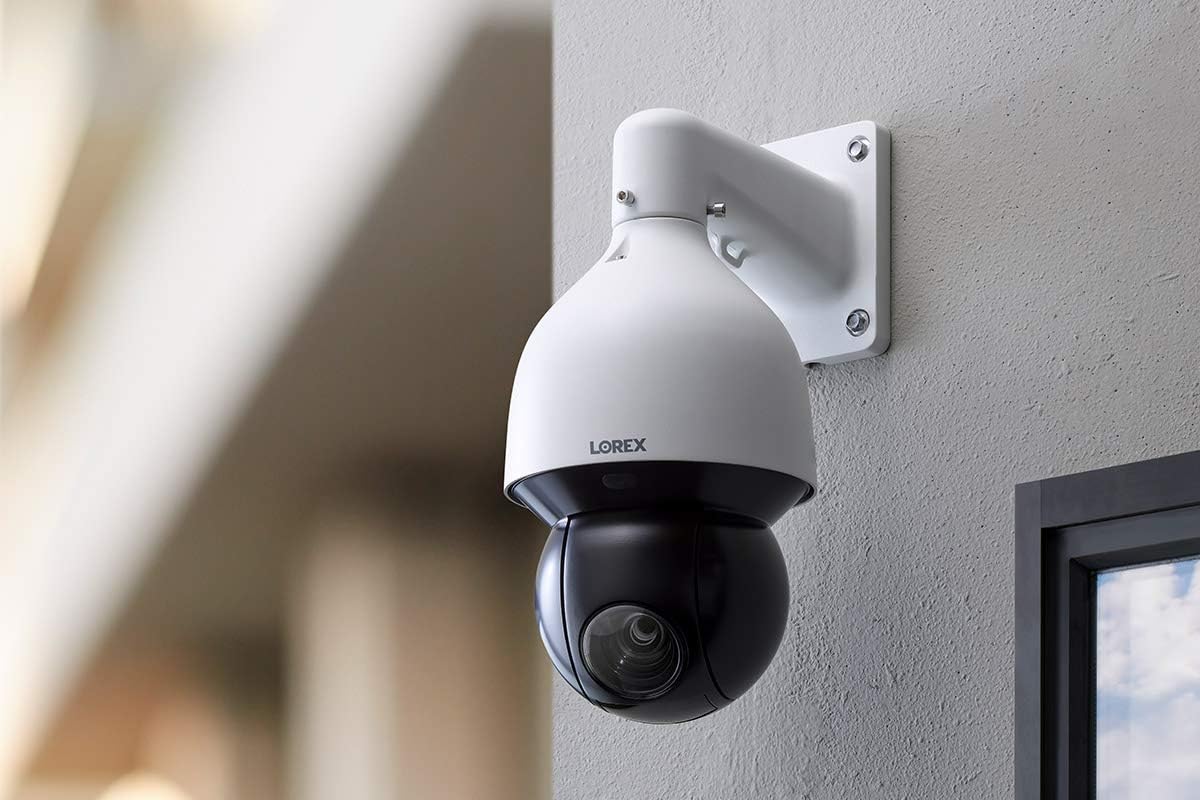 Lorex Indoor/Outdoor 4K Pan & Tilt Metal Dome Security Camera, Add-On IP Camera for Wired Surveillance System, Color Night Vision, 25x Optical Zoom, 1 PTZ Camera