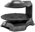ERICAT Smokeless Indoor Grill, 1400W Smokeless Barbecue Machine with LCD Display Screen, 360° Automatic Rotating Baking Pan and Adjustable Temperature Range, Removable Baking Pan, for Party, Camping