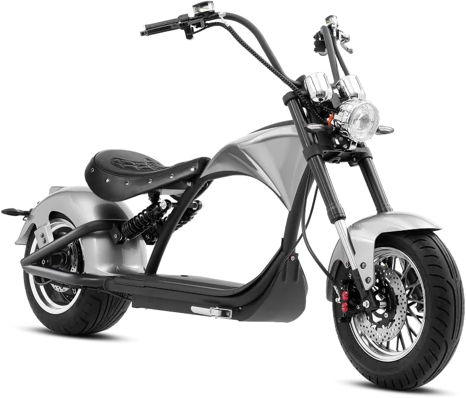 eAhora M1 2 Seater 2000W Electric Motorcycle for Adults,37MPH 60V 30Ah Battery 40 Miles Long Range Full Suspension Dual Hydraulic Brakes, Street Legal Electric Motorcycle
