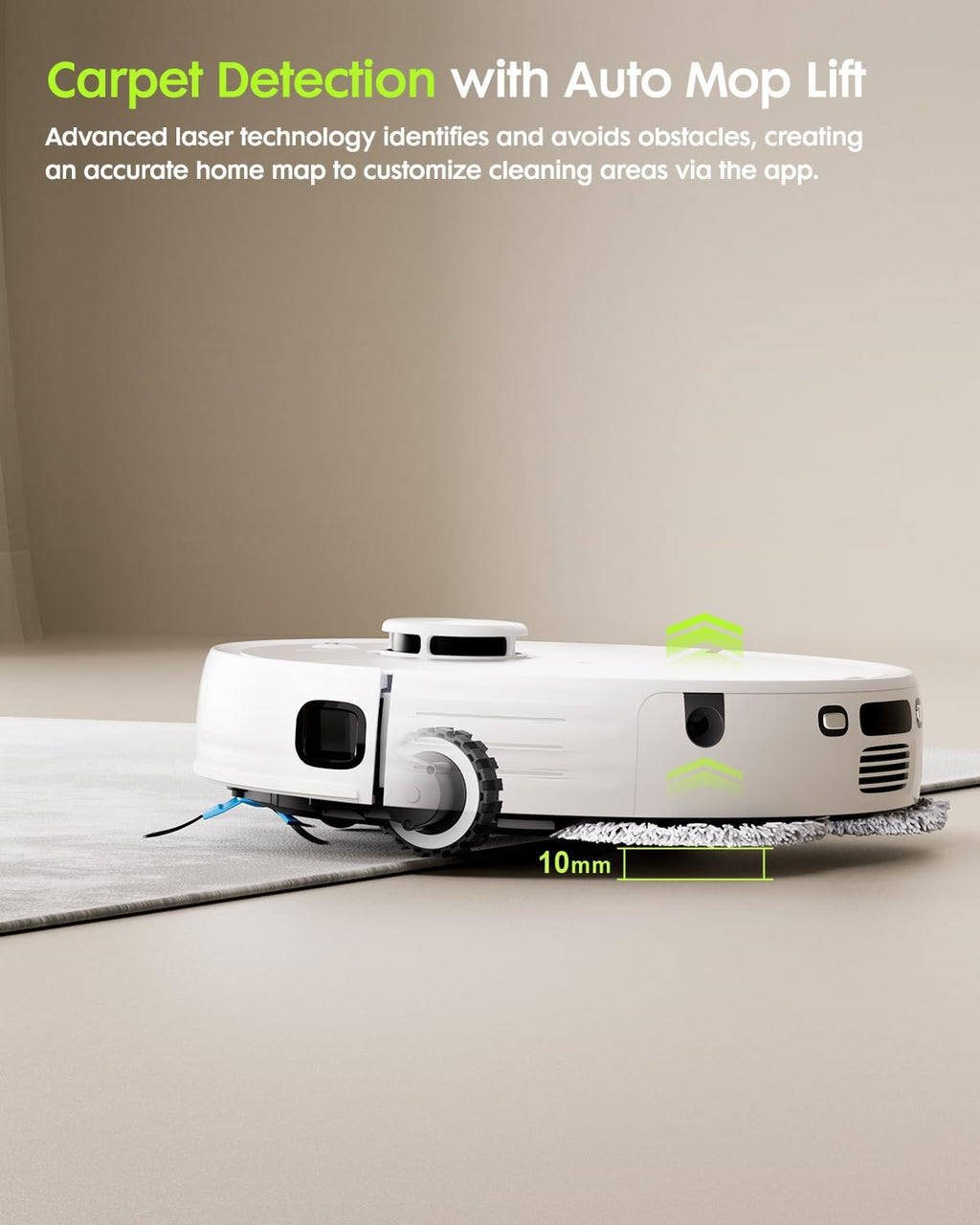 V5 Robot Vacuum and Mop, Self-Emptying Robotic Vacuum Cleaner, 8500Pa Suction and Robot Vacuum Replacement Kit