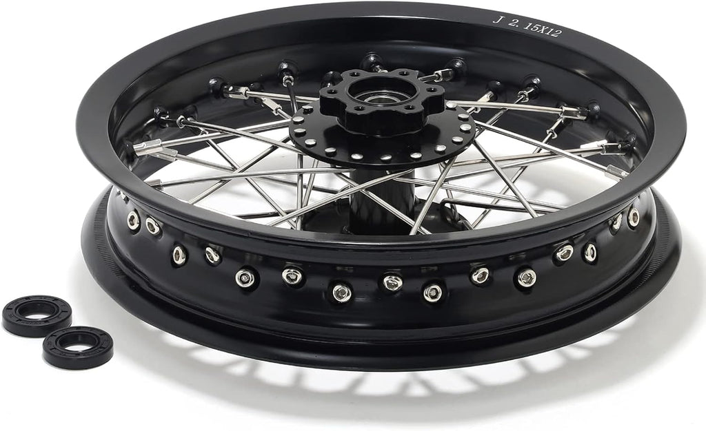 TOFR 12' x 2.15' Rear Wheel Rim Spoke Hub for Surron SUR-RON Light Bee X LBX for Segway X160 X260