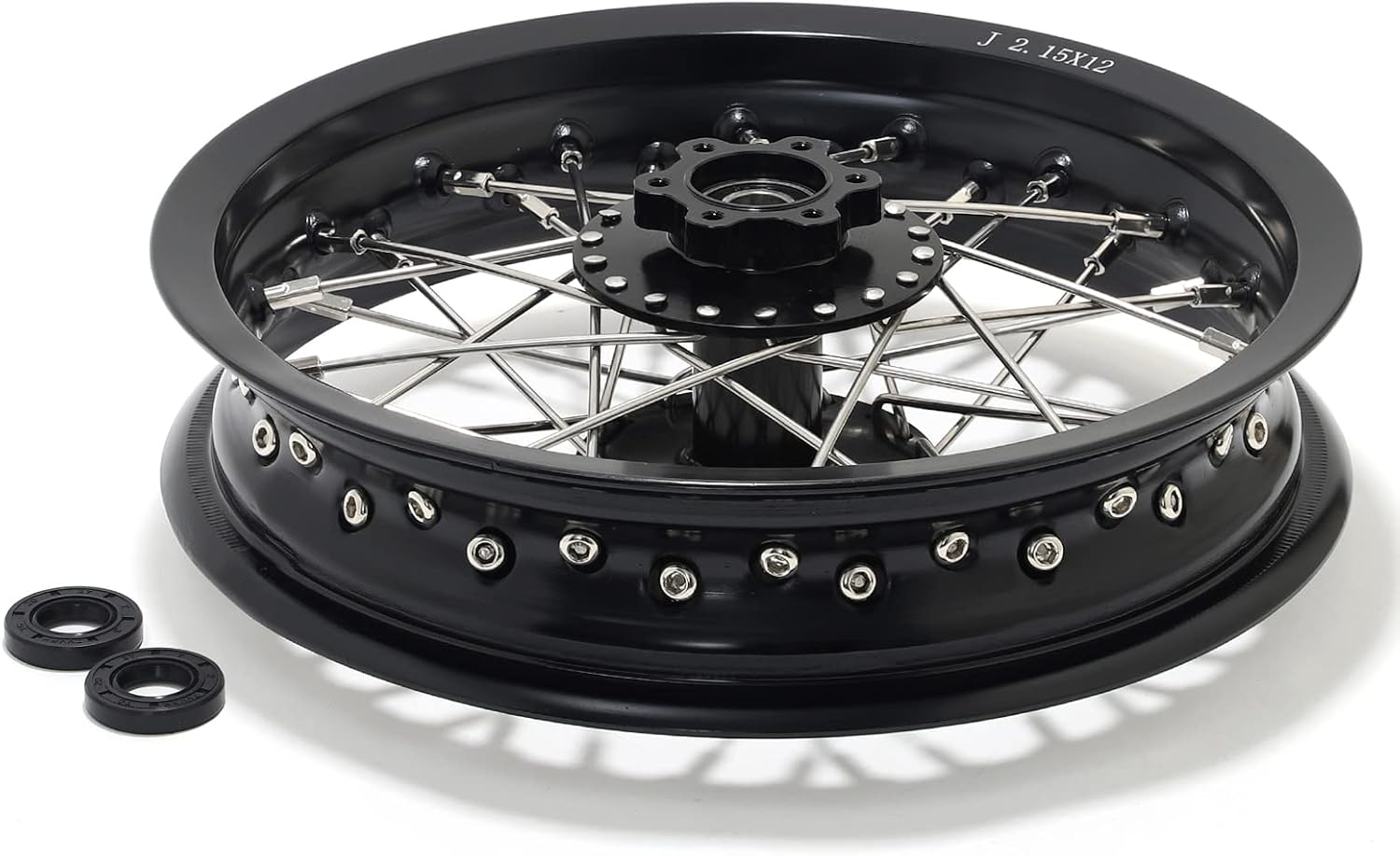 TOFR 12' x 2.15' Rear Wheel Rim Spoke Hub for Surron SUR-RON Light Bee X LBX for Segway X160 X260
