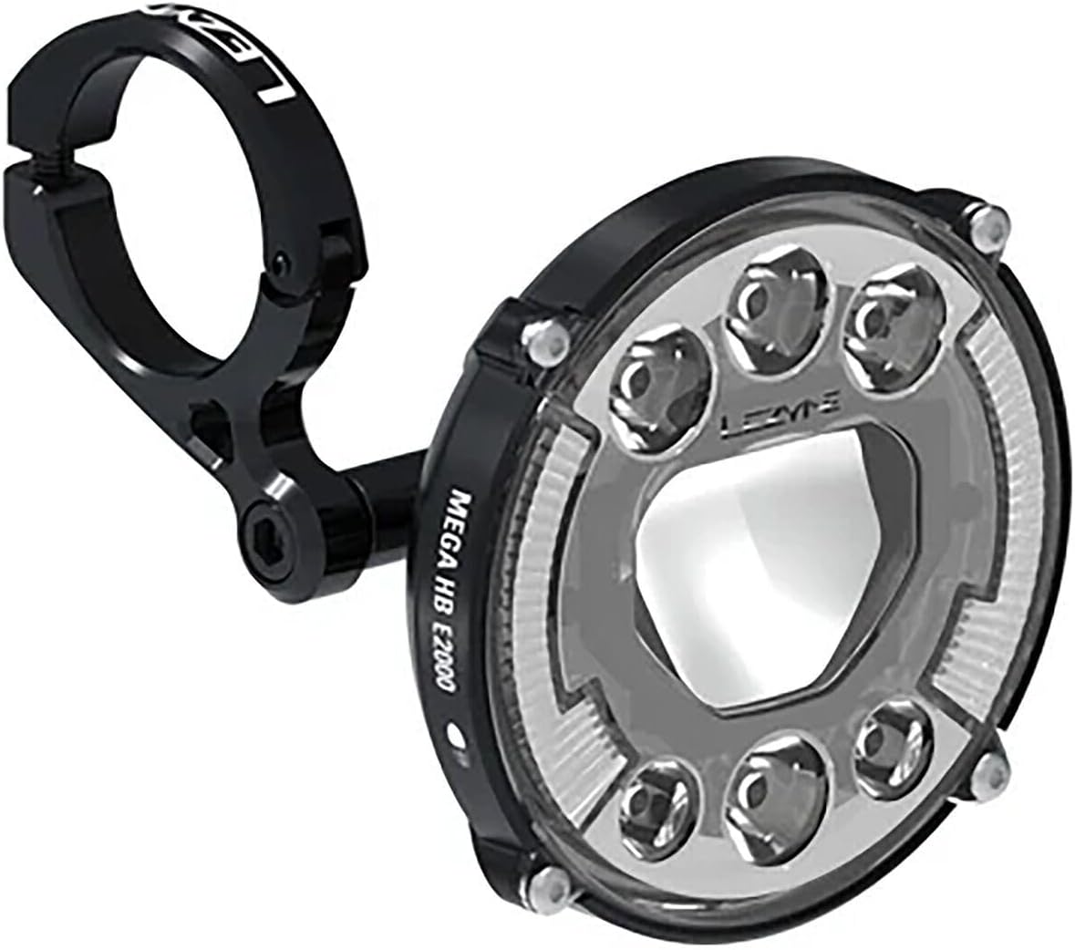 Lezyne Mega HB E2000 Ebike Headlight - 2000 Lumen High Beam & 600 Lumen Low Beam, STVZO Compliant, CNC Machined Aluminum Body, Daytime Running Light, Auto Thermal Protection, E-Bike Compatible 10.5-13