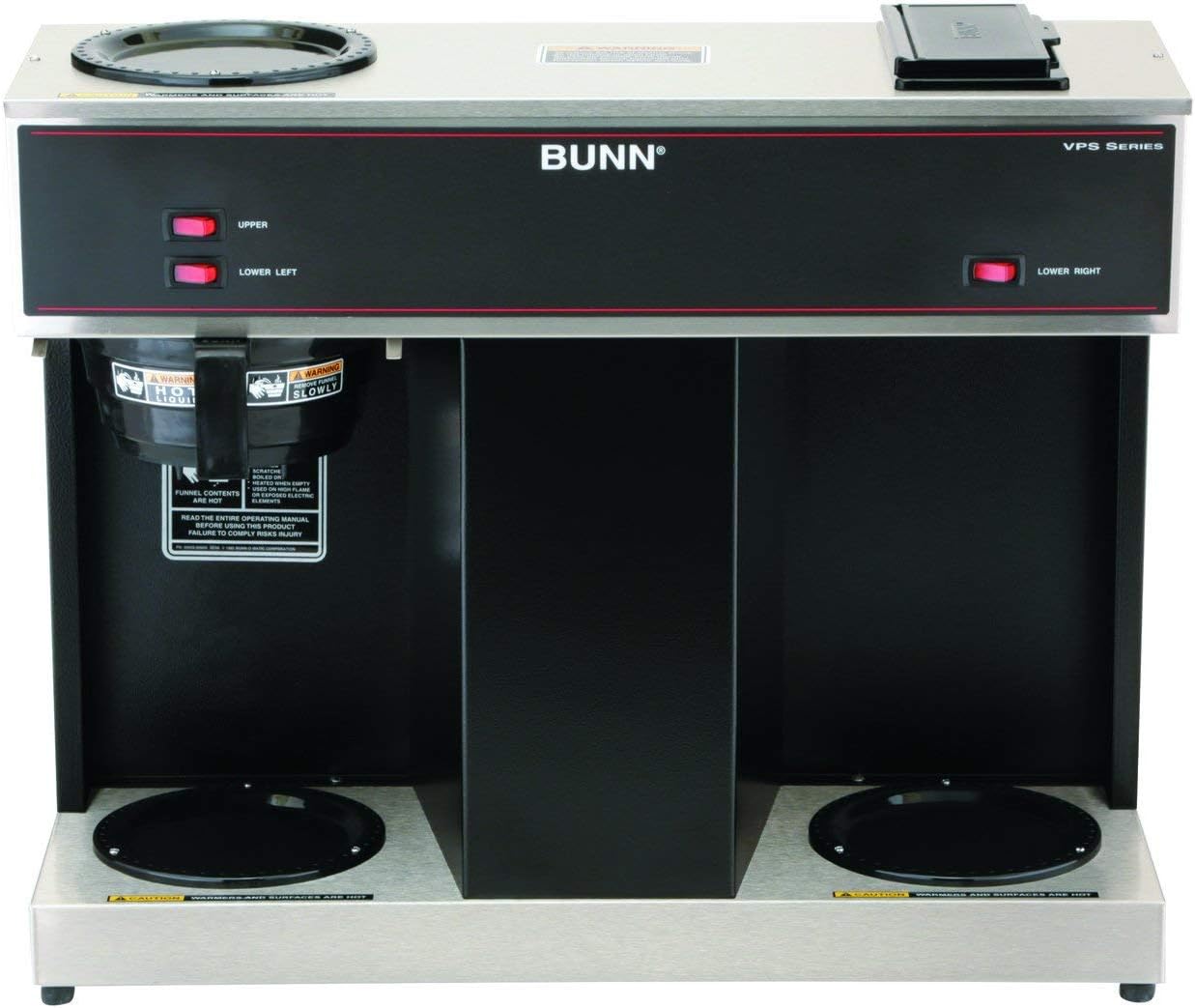 BUNN 04275.0031 VPS 12-Cup Pourover Commercial Coffee Brewer, with 3 Warming Stations (120V/60/1PH)