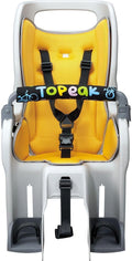 Topeak BabySeat II (Without Rack) – Bike Seat with Wrap-Around Protection, Dual Suspension System, Adjustable Harness & Footrests, Roll Bar Handle, CPSIA, Durable Polymer Frame