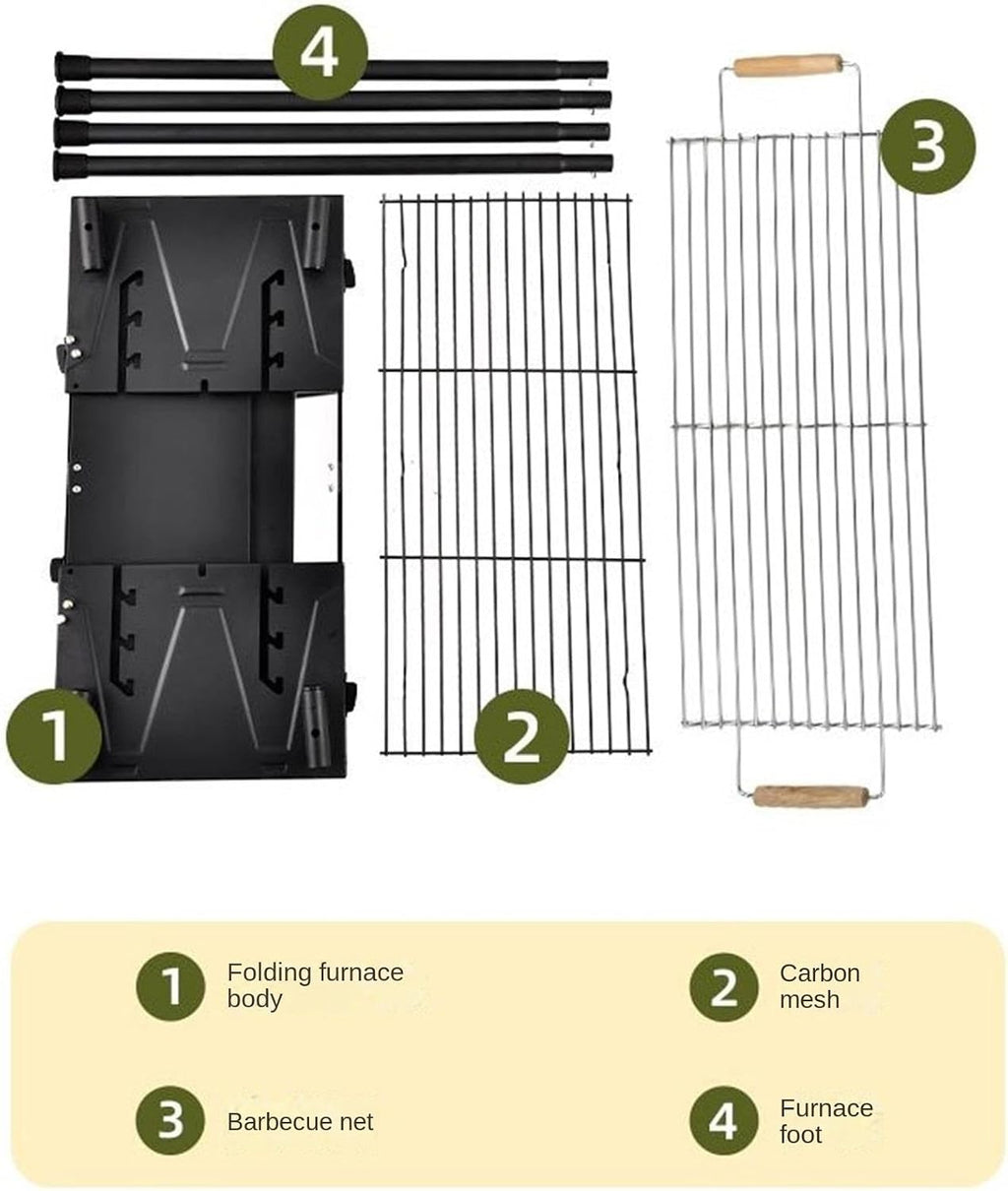 Portable Charcoal Grill Portable Charcoal Grills BBQ Grill Cooking Barbecue Grill for Backyard Party Picnic Travel BBQ Grill for Outdoor