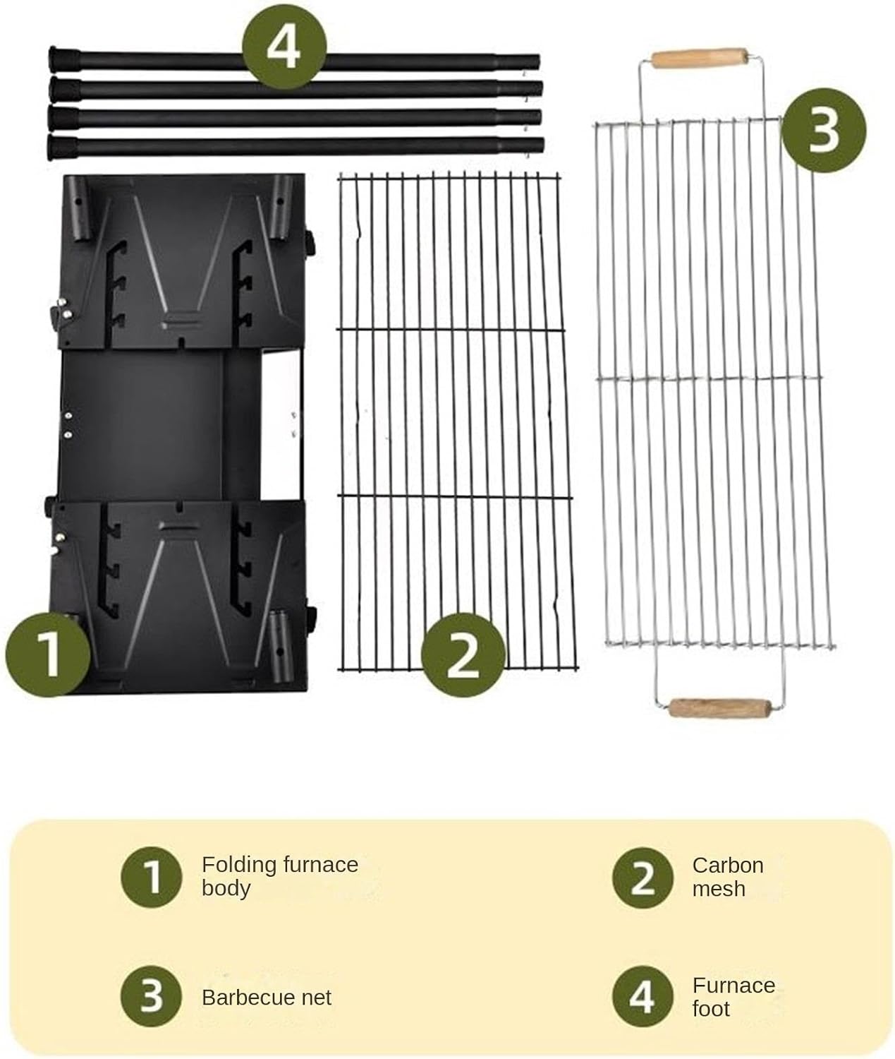 Portable Charcoal Grill Portable Charcoal Grills BBQ Grill Cooking Barbecue Grill for Backyard Party Picnic Travel BBQ Grill for Outdoor