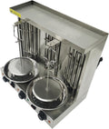 Electric Barbecue Shawarma Gyro Grill 3 Burners Commercial Stainless Steel Vertical Broiler Kebab Machine Adjustable Temperature with Meat Catch Pan and Rotating Doner for Restaurant Kitchen
