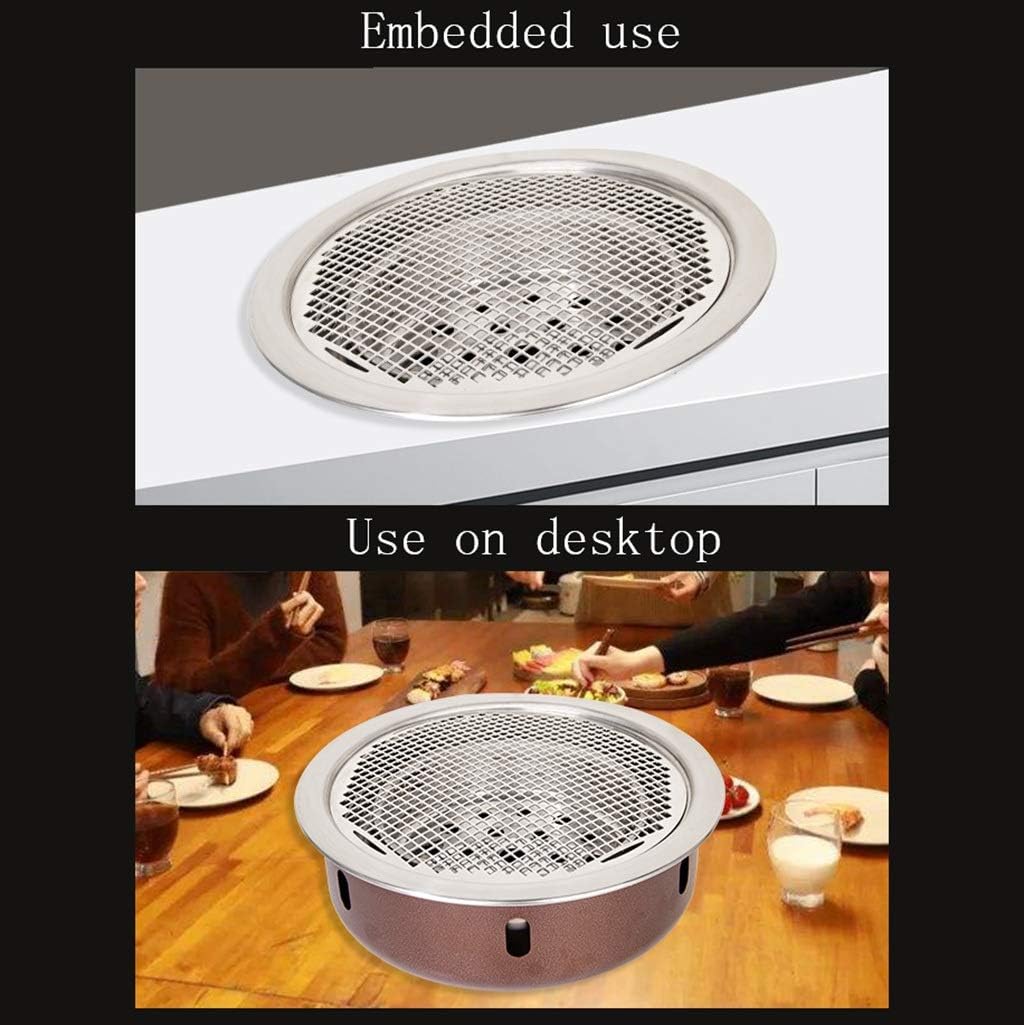 BBQ Barbeque Barbecue Grill,BBQ,Thickening Upgrade Grill,Korean Household Smokeless Charcoal Barbecue Grill,Indoor Outdoor (Color : A)