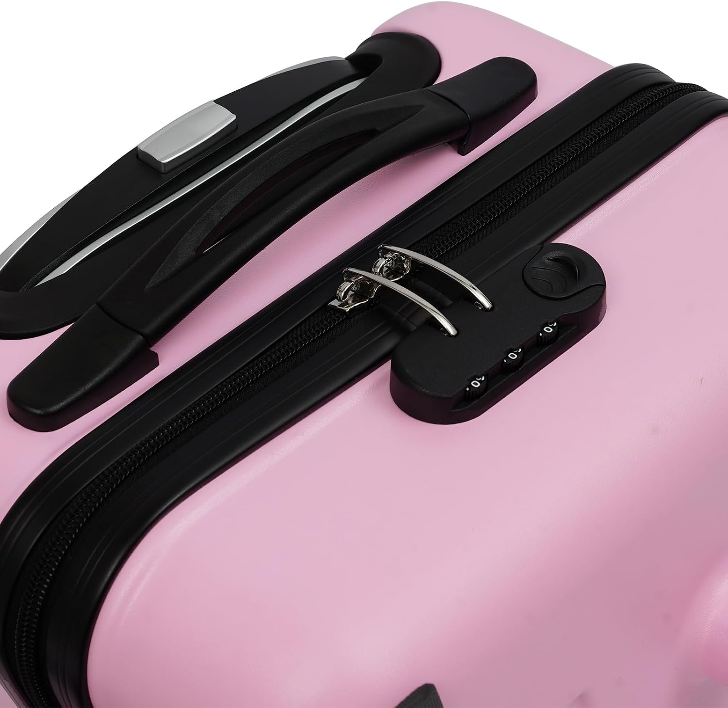 20 inch Ridable Double-Wheel Pink Trolley Luggage Case, Ride on Suitcase with Spinner Wheels Seat & Safety Belt, Hardside Rolling Luggage for Travel