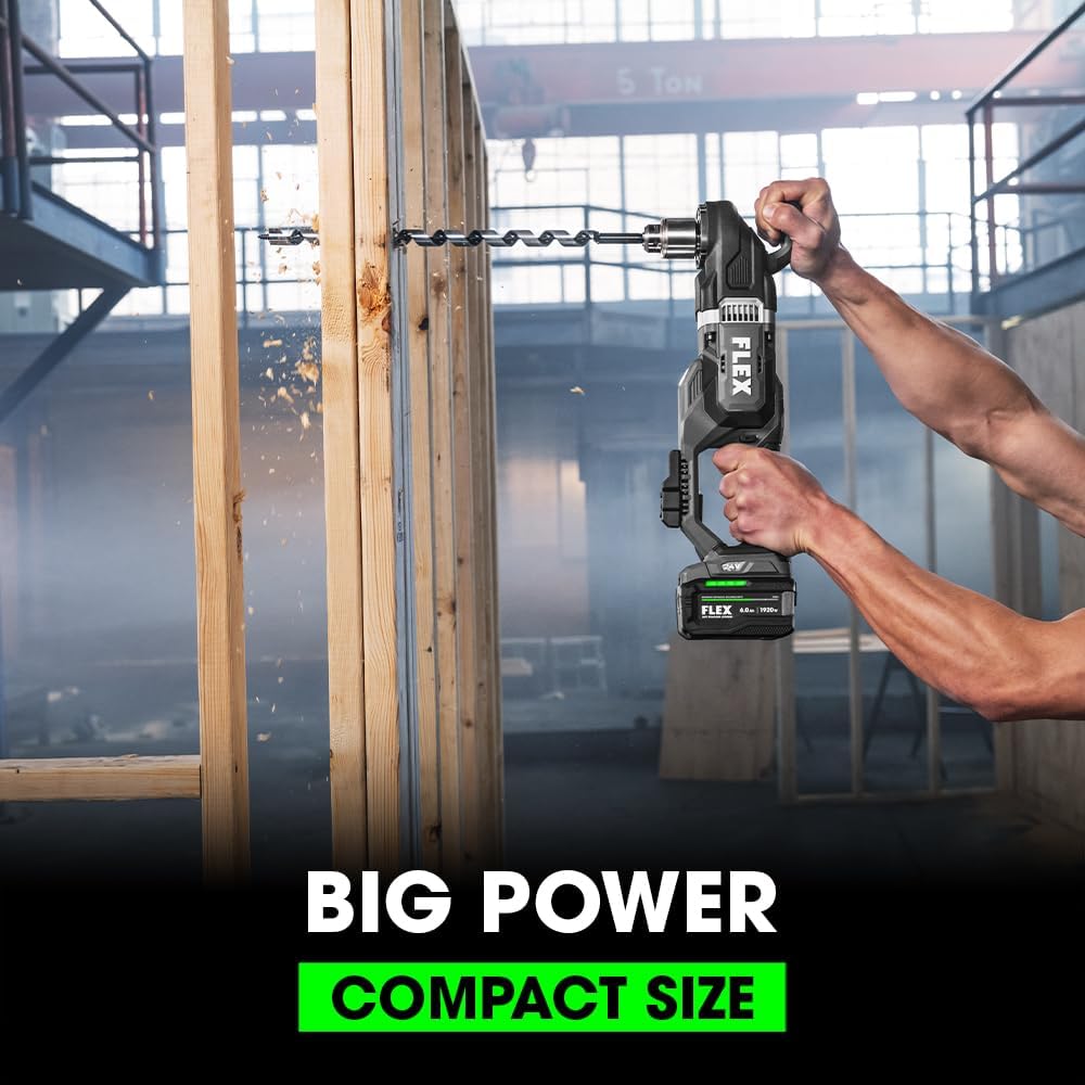 FLEX 24V Brushless Cordless 1/2-Inch 1,680 In-Lbs Torque Compact Right Angle Drill Driver Tool Only, Battery and Charger Not Included - FX1671-Z