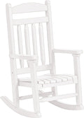 DutchCrafters Kids Porch Rocking Chair, Toddler Rocker for Ages 2-6, Kids Plastic Patio Set Rocking Chair Indoor or Outdoor Playhouse Accessories - Amish Made in USA (White)