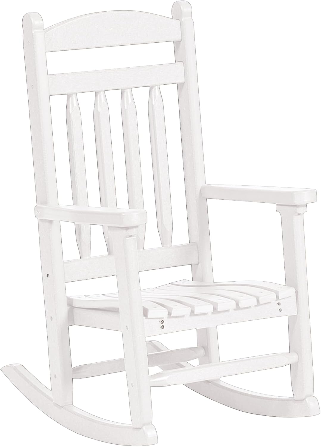 DutchCrafters Kids Porch Rocking Chair, Toddler Rocker for Ages 2-6, Kids Plastic Patio Set Rocking Chair Indoor or Outdoor Playhouse Accessories - Amish Made in USA (White)