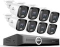 SANNCE 2K 3MP PoE Security Camera System, 8CH 6MP Surveillance NVR with 8 x 3MP HD Weatherproof Cameras with H.265 Video Compression, Smart IR LED, APP Push Alert, Remote Access