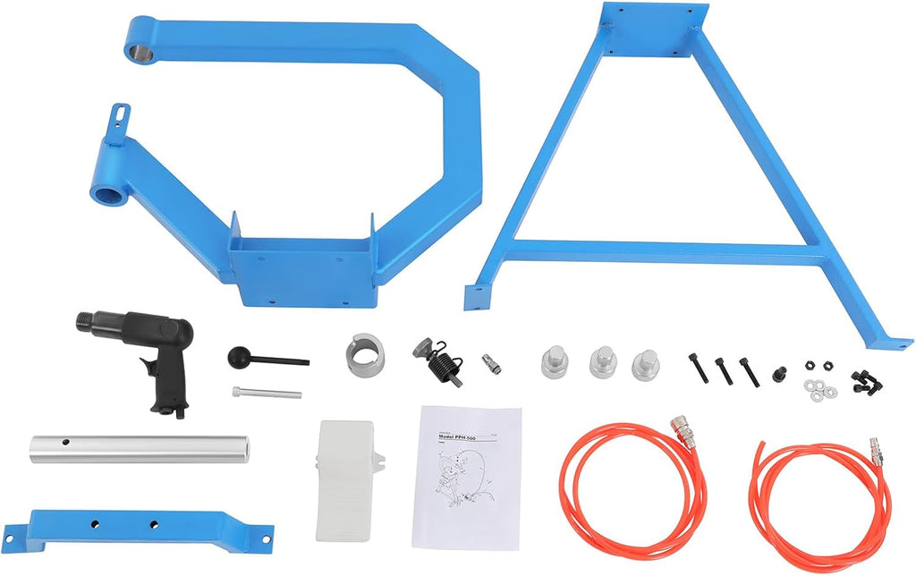 4' Pneumatic Planishing Hammer, 875-1350RPM Planishing Hammer Bending Machine 1 '2 '3 'Anvil Size Sheet Metal Shaping Machine 50-100PSI Airpress Tool Polierhammer with Stand & Pedal for Industrial