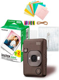 Fujifilm INSTAX MINI LIPLAY C Bronze VN EX D US Bundle with Film (20exp), and Accessory Kit (3 Items)