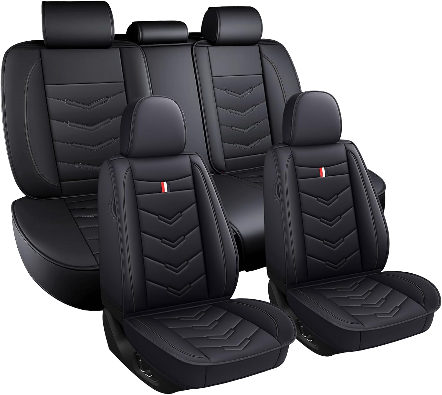 Car Seat Covers Fit for Toyota Sienna 2000-2025, Leather Seat Covers for Car, Waterproof Non-Slip Durable Car Seat Protector(5 Seats,Black)