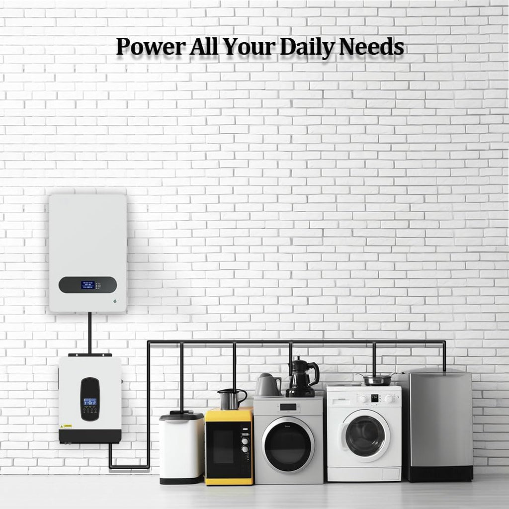Y&H 3200W Solar Hybrid Inverter DC24V to AC230V,Off-Grid Pure Sine Wave Inverter with 80A MPPT Solar Charger+AC Charger,Max PV 3000W DC55-450V Input,fit for 24V Lead-Acid/Lithium Battery