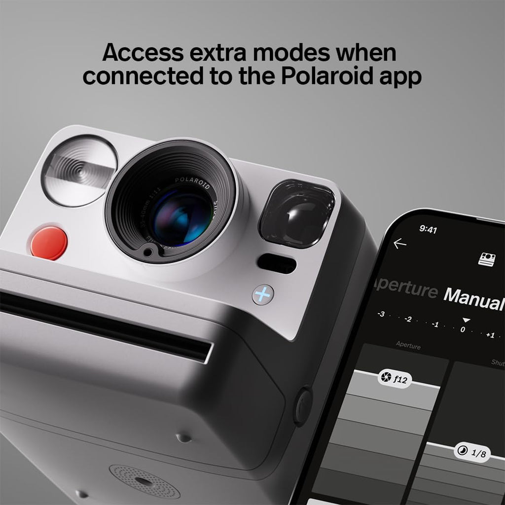 Polaroid Now+ 3rd Generation I-Type Instant Film Camera - Bluetooth Connected App Controlled - Arctic Blue - Camera Only No Film (9163)