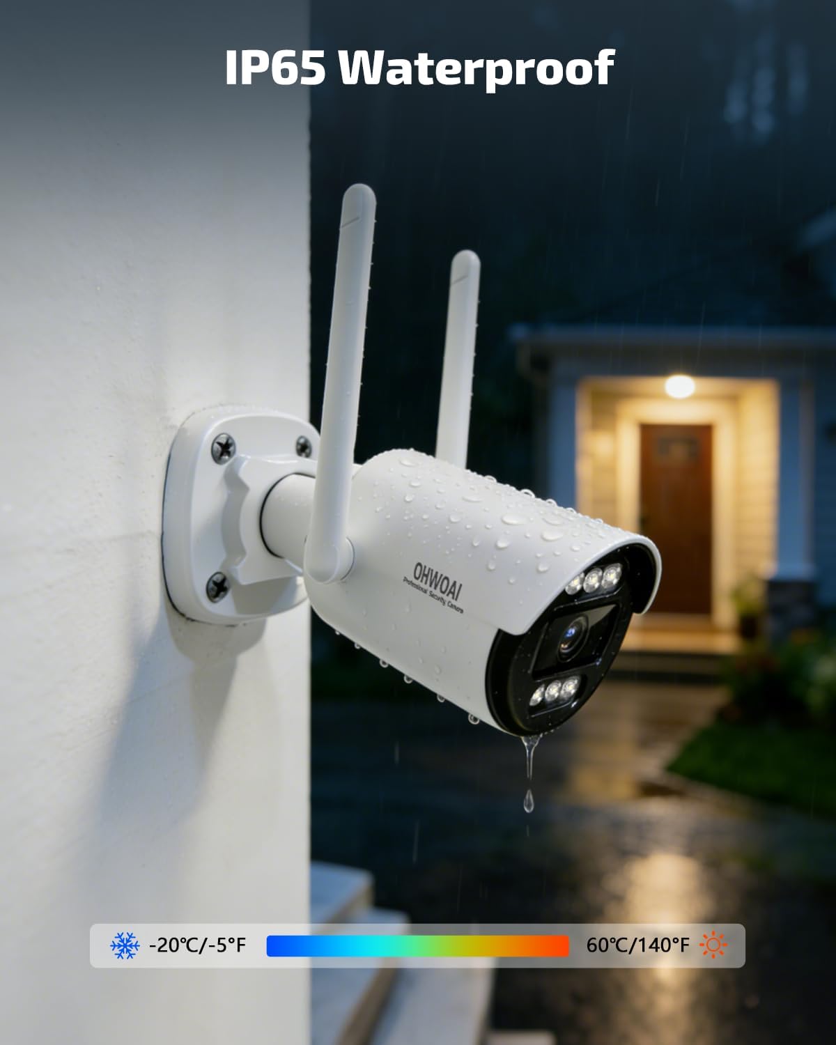 《130° Wide Angle & 2-Way Audio》Wireless Security Camera System Outdoor, WiFi Cameras Systems Video Surveillance DVR Kits