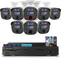 【122° Wide-Angle】 Outdoor Wired Security Camera System, Home Video Surveillance Systems, CCTV Cameras for Home, DVR Surveillance Kits