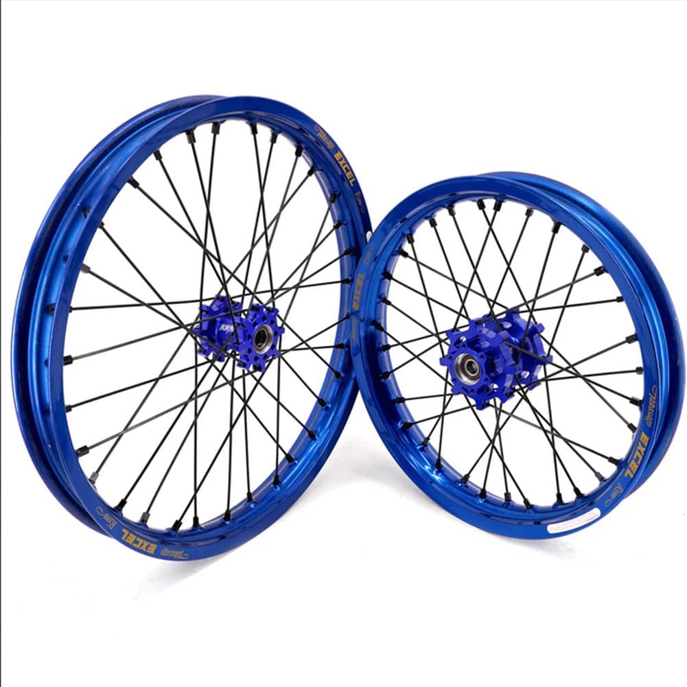 KKE 1.6 * 19' & 1.85 * 16' E-Moto Wheels Takasago EXCEL Rims Fit Surron Light Bee-x 2019-2025 Blue hub/Black Spoke Dirt Electric Bike