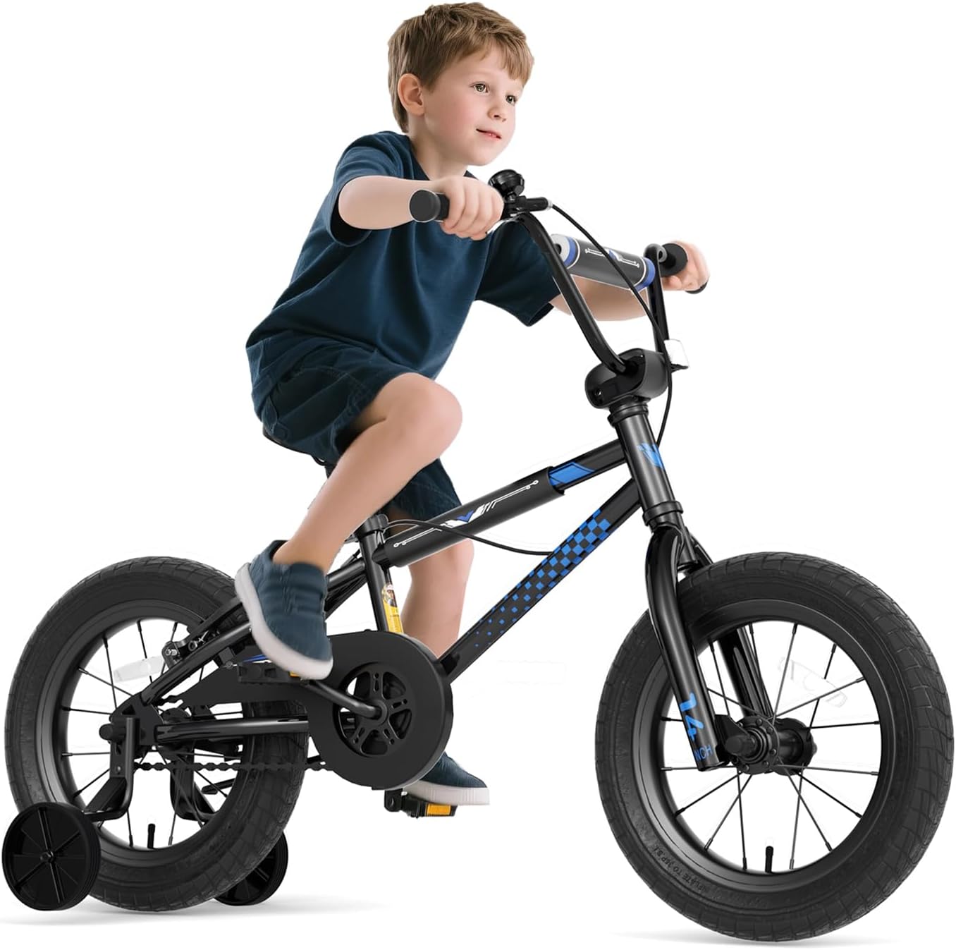 Glaf 12 14 16 Inch Kids Bike with Training Wheels for Boys and Girls Ages 3+ Years Old Bike Bicycle with Water Bottle Holder,Bell, Lightweight