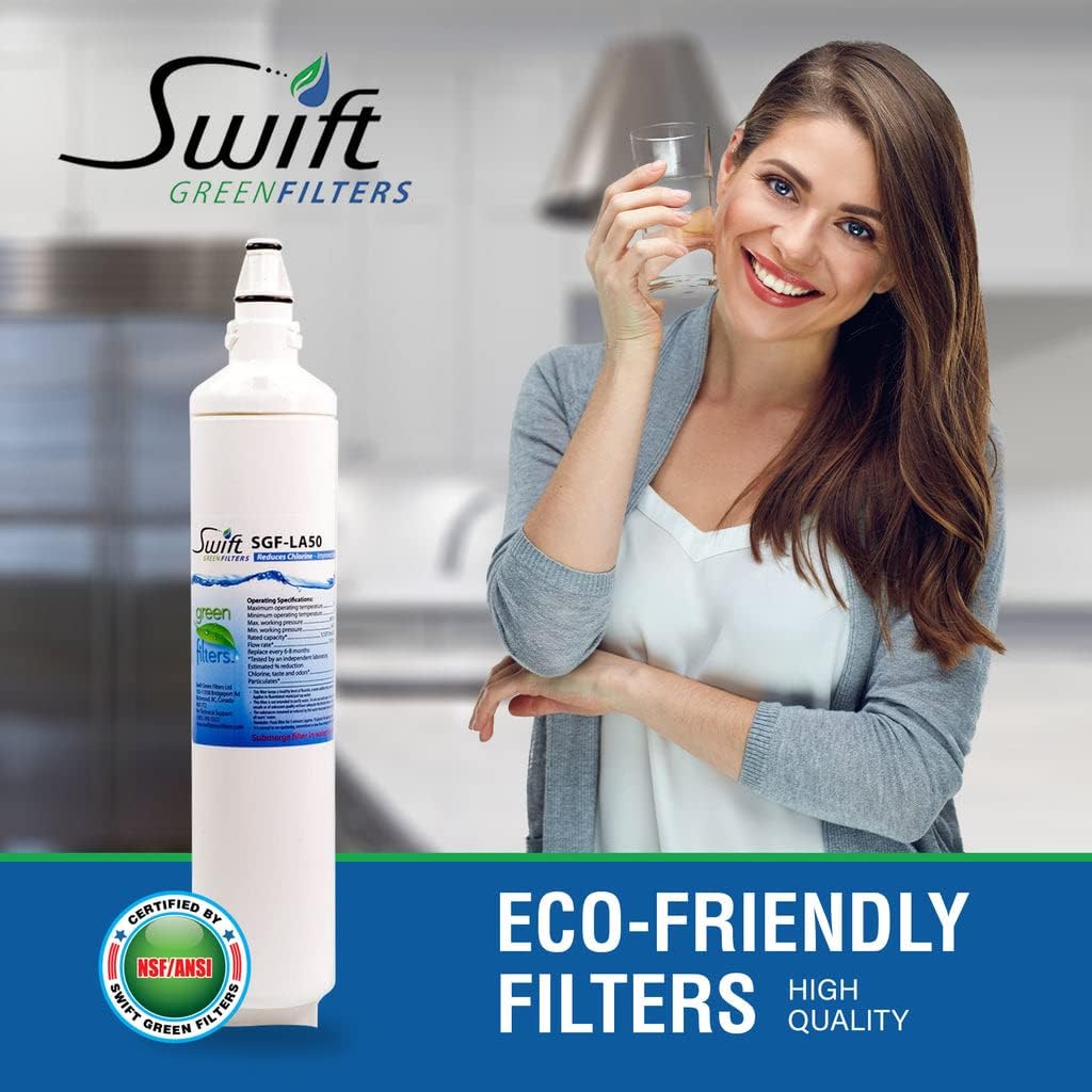 Swift LT600P refrigerator water filter, Replacement for LG LT600P, 5231JA2006A,46-9990 Made in USA 6 Pack
