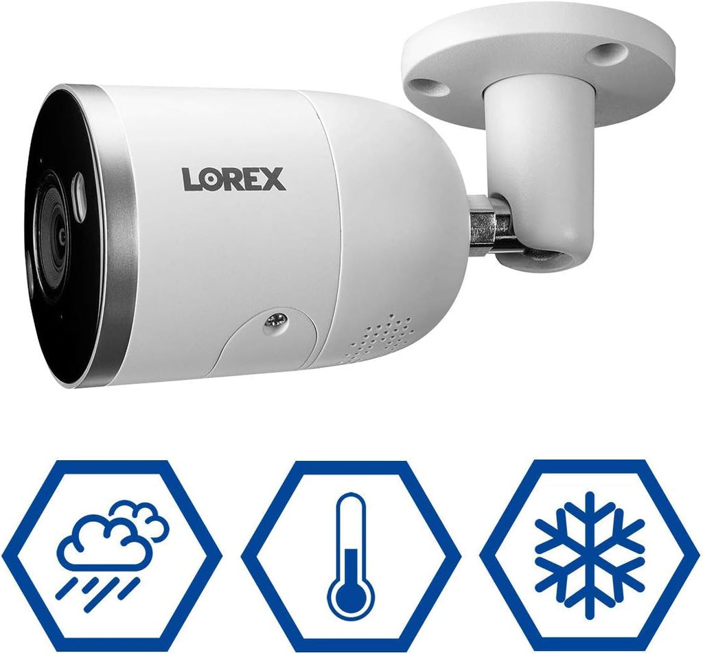 Lorex 4K Security Camera System, Fusion 16-Channel 3TB NVR with 8 Indoor/Outdoor Wired IP POE Metal Smart Deterrence Cameras, Motion Detection