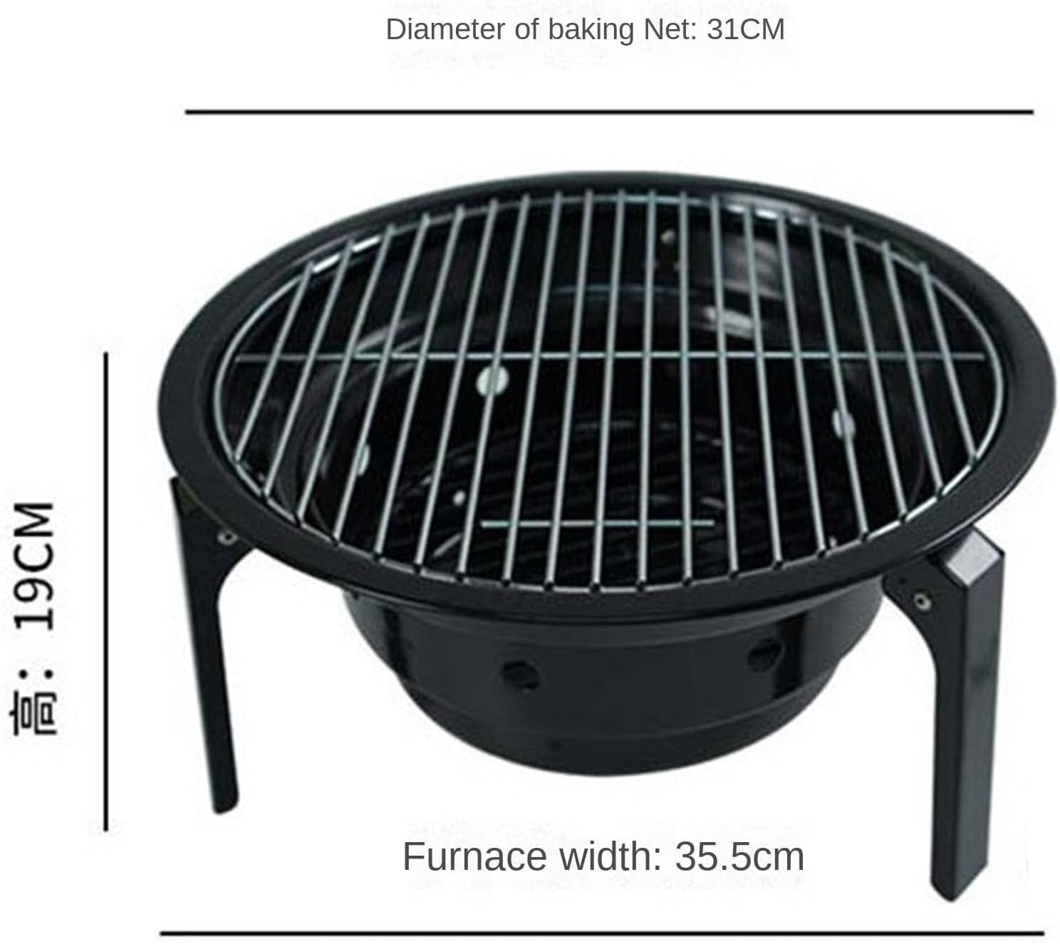 Portable Charcoal Grill Outdoor Charcoal Barbecue Grill Portable Grill for Picnic Backyard Camping Travel BBQ Grill for Outdoor