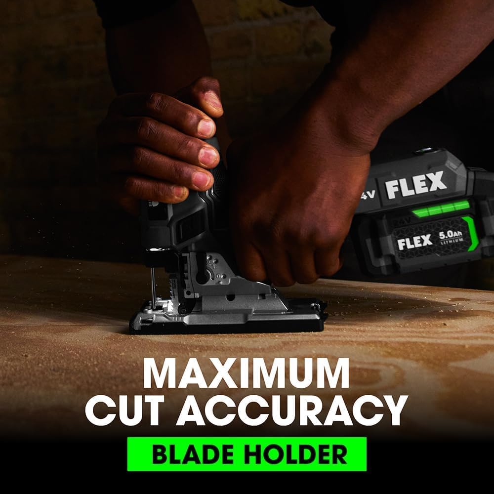 Bundle of FLEX 24V Brushless Cordless 1.5 HP Trim Router Tool Only (FX4221-Z) + Orbital Variable Speed Barrel Grip Jig Saw Tool Only (FX2221-Z)