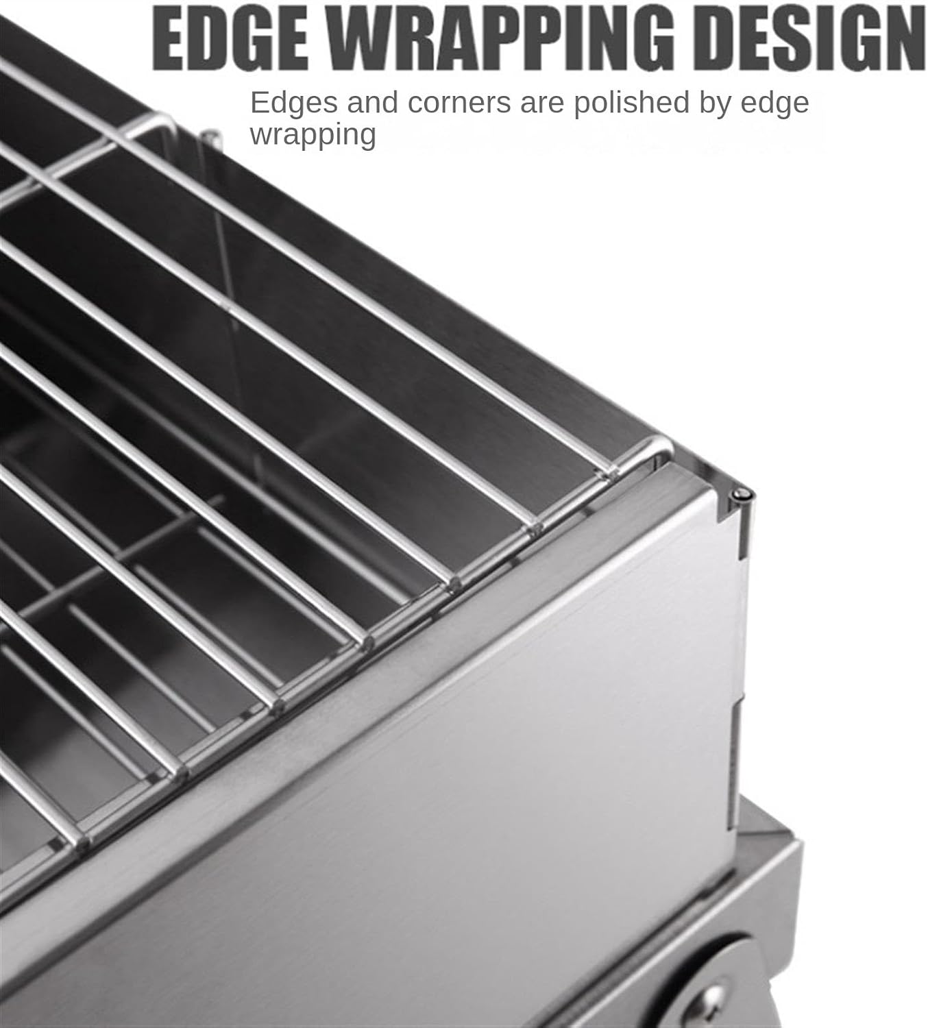 Portable Charcoal Grill Stainless Steel Folding Barbeque Grill Outdoor Indoor Charcoal Grill Portable for Camping BBQ Grill for Outdoor