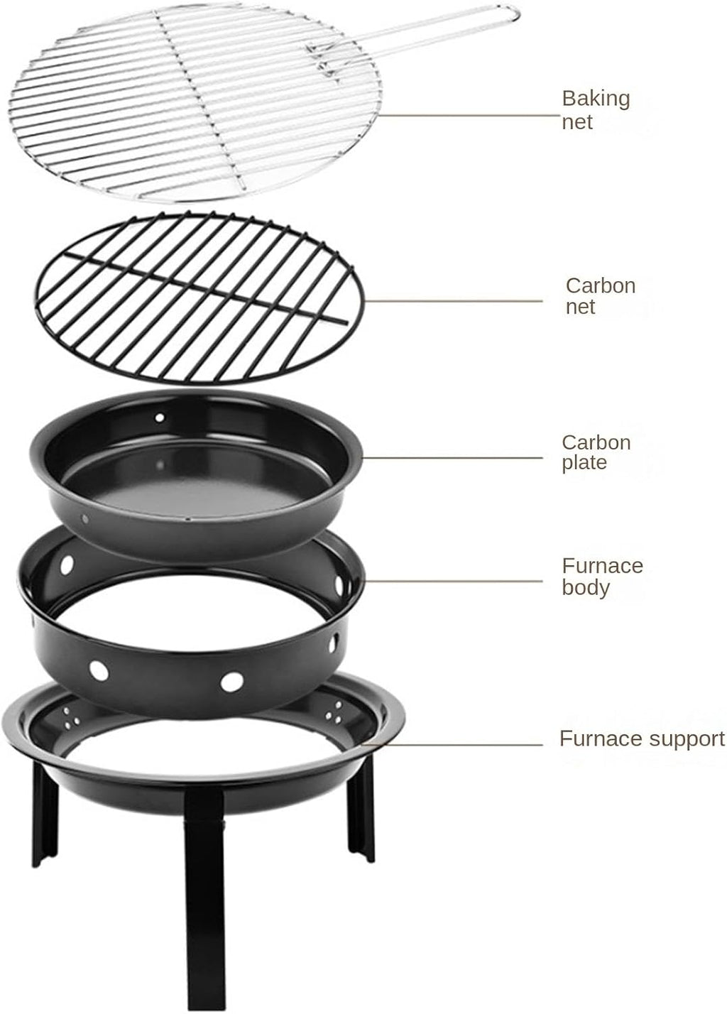 Portable Charcoal Grill Outdoor Charcoal Barbecue Grill Portable Grill for Picnic Backyard Camping Travel BBQ Grill for Outdoor