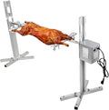 Electric BBQ Barbecue Grill with Automatic Rotation, Stainless Steel, Adjustable Height 38CM,50CM,62CM, for Roasting Chicken & Lamb