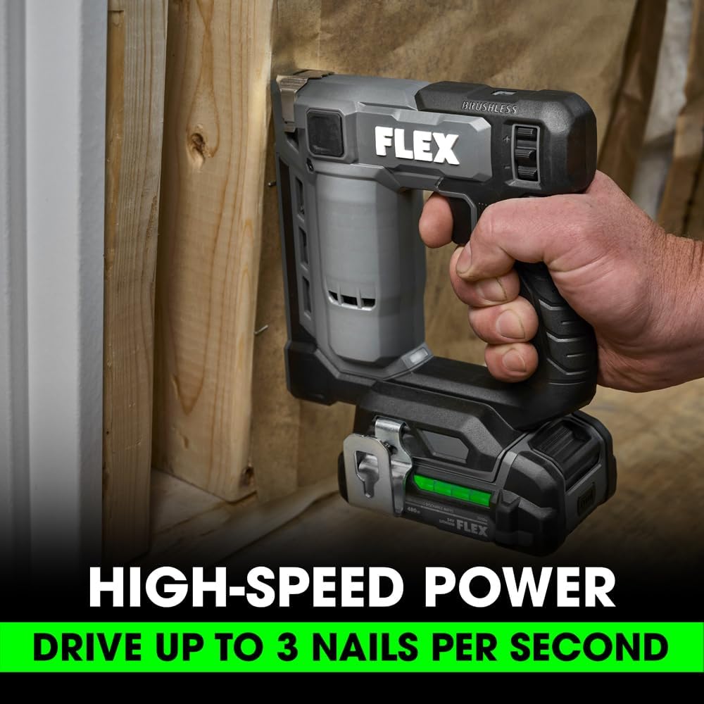 FLEX 24V Brushless Cordless 3/8-inch Crown Stapler Tool Only, Battery and Charger Not Included - FX4521-Z