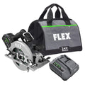 FLEX 24V Brushless Cordless 7-1/4-Inch Circular Saw Kit with 8.0Ah Lithium Battery and 280W Rapid Charger - FX2141-1D