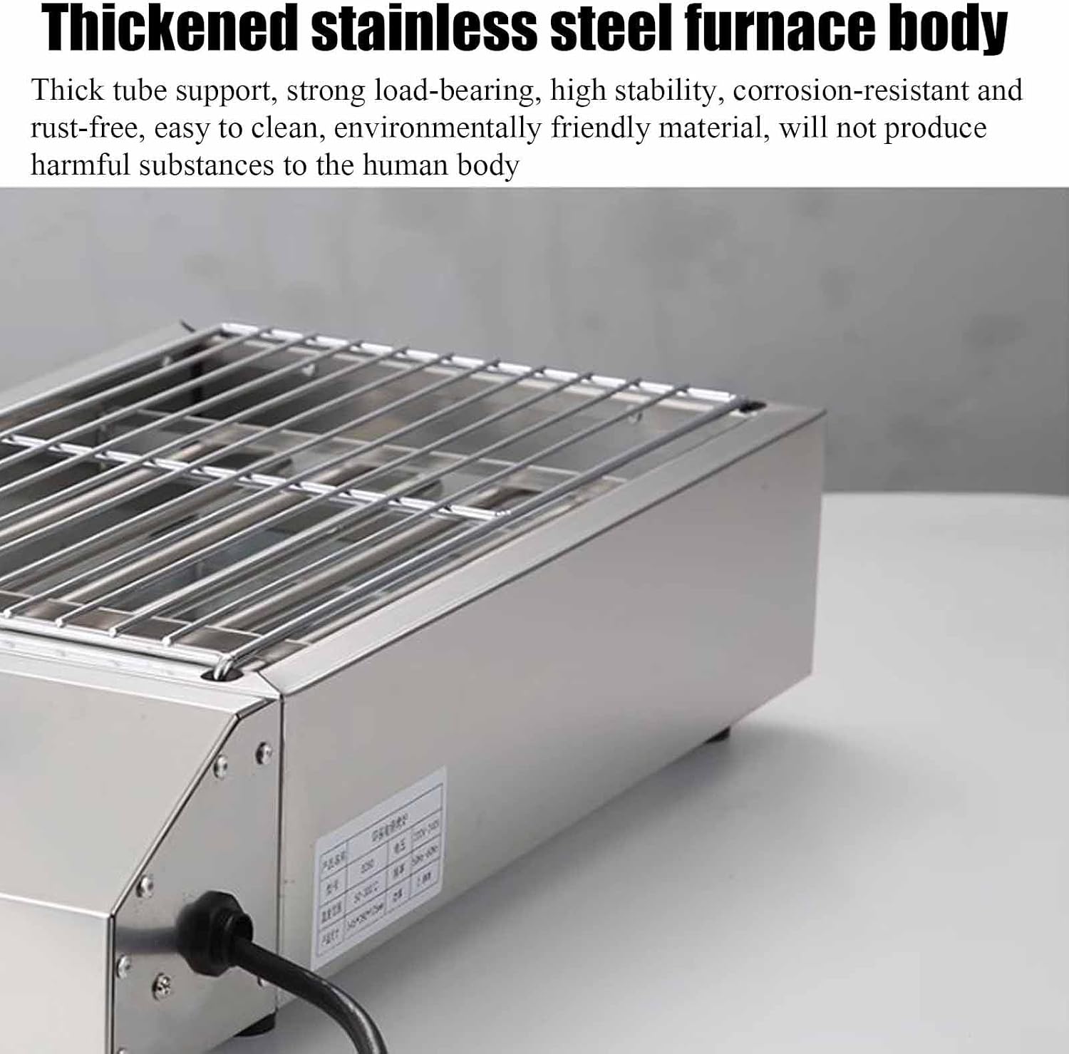 Smokeless Grill,Portable BBQ Grill,Electric Indoor Searing Grill,Electric Smokeless Indoor Grill,for Family Gathering/Party (D280 220V)