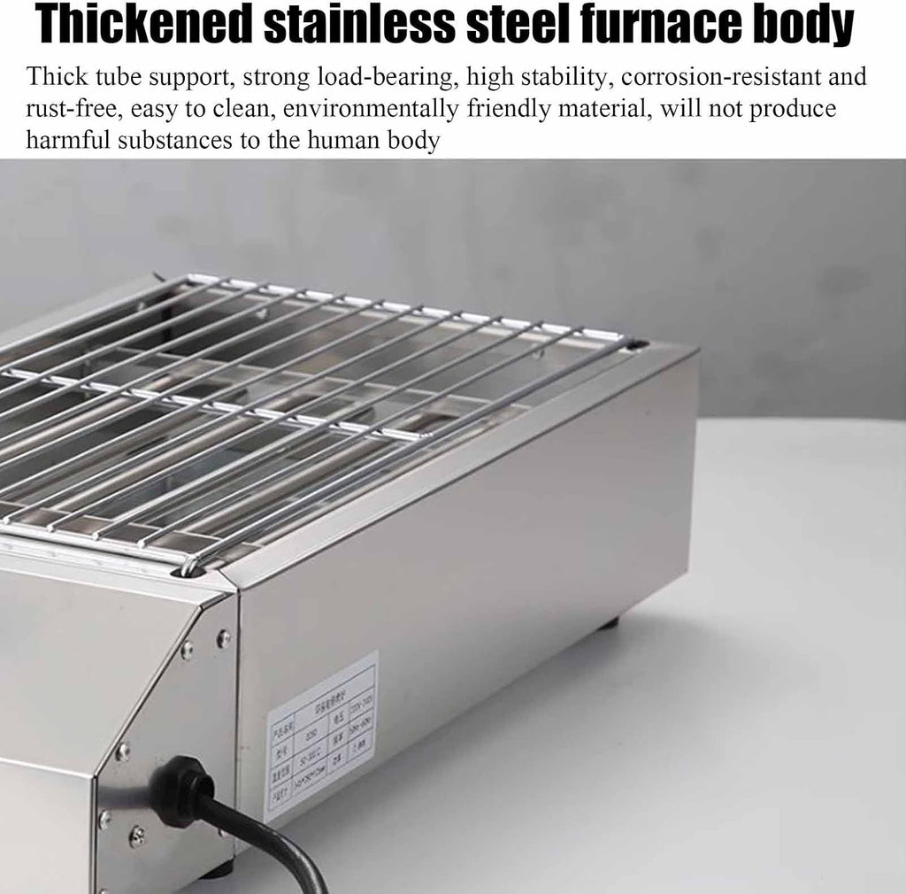 Smokeless Grill,Portable BBQ Grill,Electric Indoor Searing Grill,Electric Smokeless Indoor Grill,for Family Gathering/Party (D280 110V)