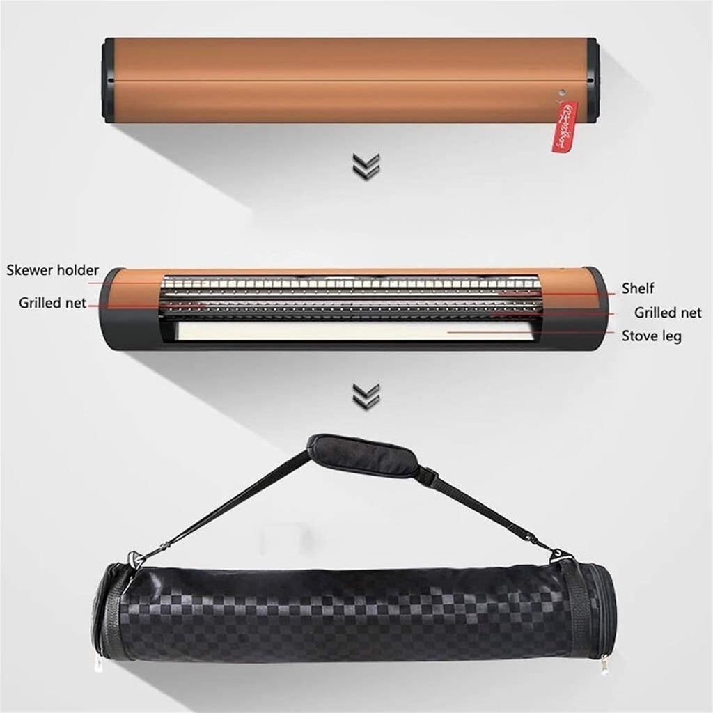 Portable Charcoal Grill Outdoor Iron Barbecue Grill Portable Folding Barbecue Camping Tools Charcoal Grill BBQ Grill for Outdoor