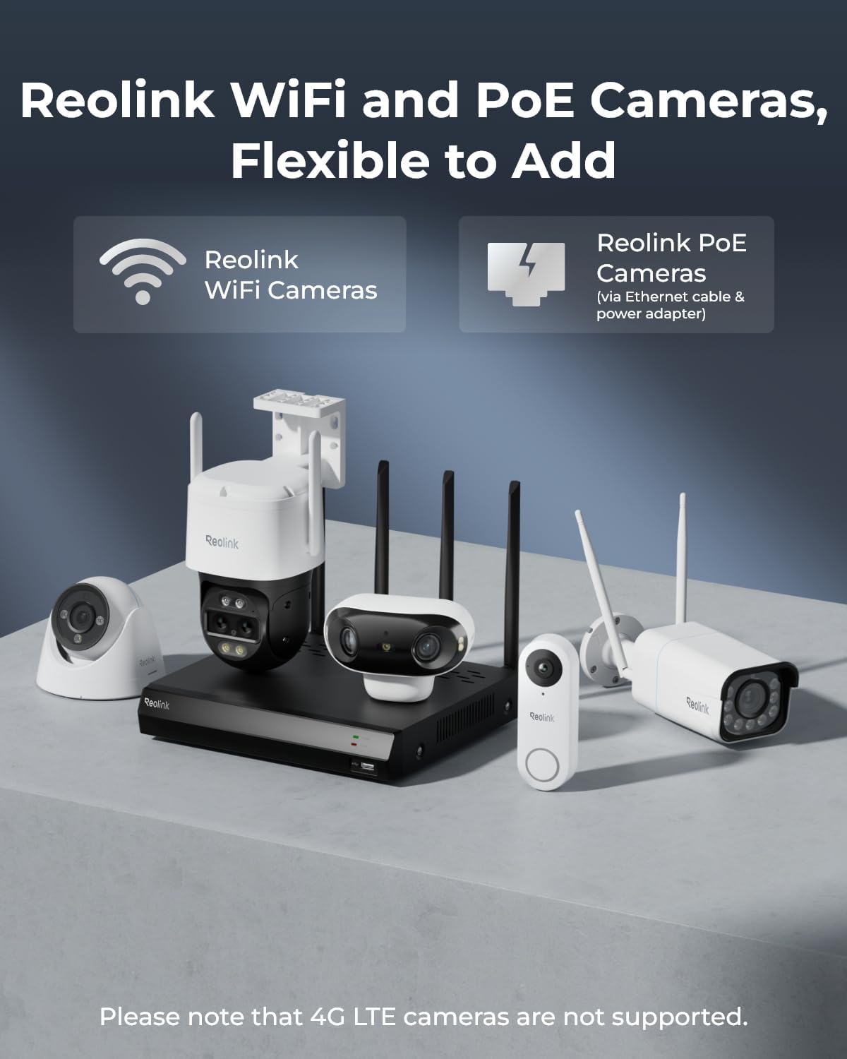 REOLINK 4K 16CH WiFi NVR with Wi-Fi 6 and 2.4/5 GHz Dual-Band WiFi, Built-in 2TB HDD, Support 16MP/12MP/8MP/5MP/4MP Reolink Cameras, 24/7 Recording Home Security Camera System, Not PoE Ports, RLN12W
