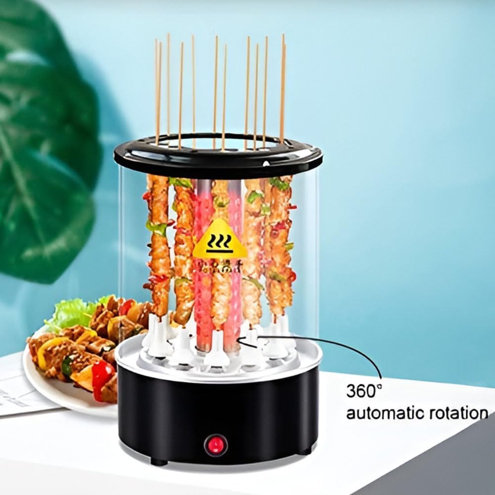 Vertical Barbecue Stove, Automatic Rotating Kebab Machine, Portable Electric Barbecue Grill, Included Oil Pan, Home Outdoor Travel Hiking Camping Convenient Barbecue