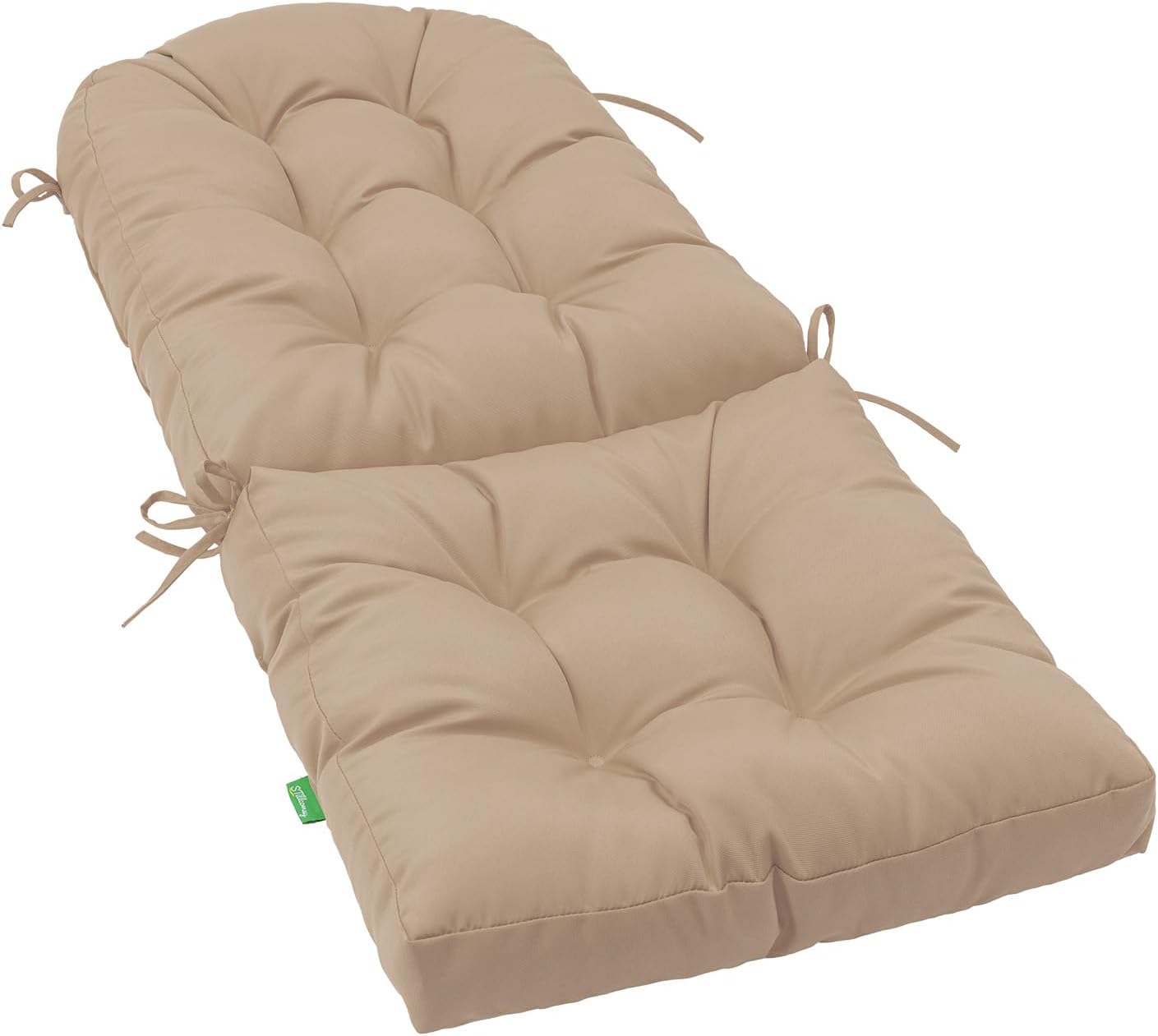 Outdoor Rocking Chair Cushion Set of 4 for Adirondack Chair, High Back Patio Outdoor Seat Chair Cushion 49x19in,Beige