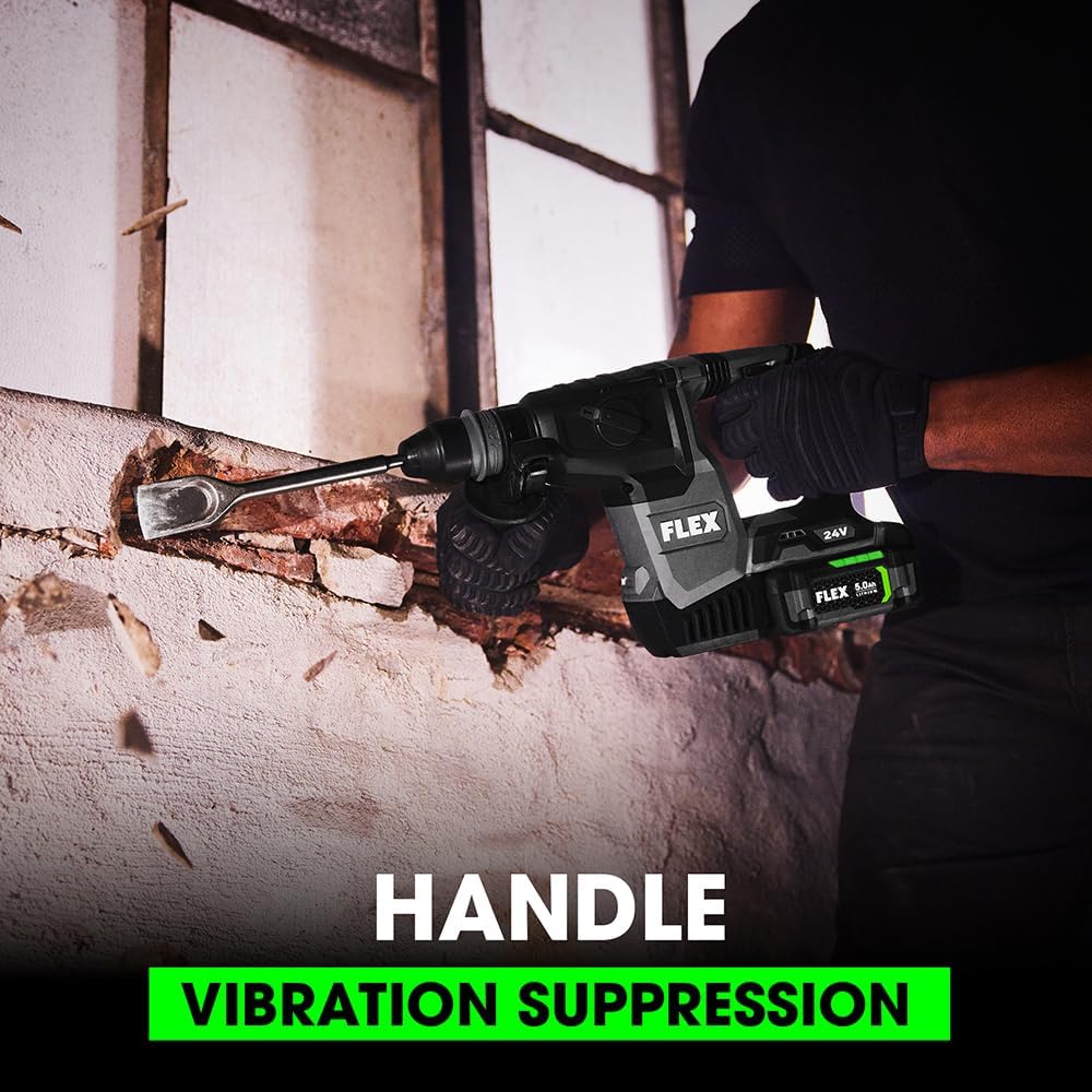 FLEX 24V Brushless Cordless 1-Inch SDS Plus 1.9 Ft-Lbs Torque Rotary Hammer Tool Only, Battery and Charger Not Included - FX1551A-Z