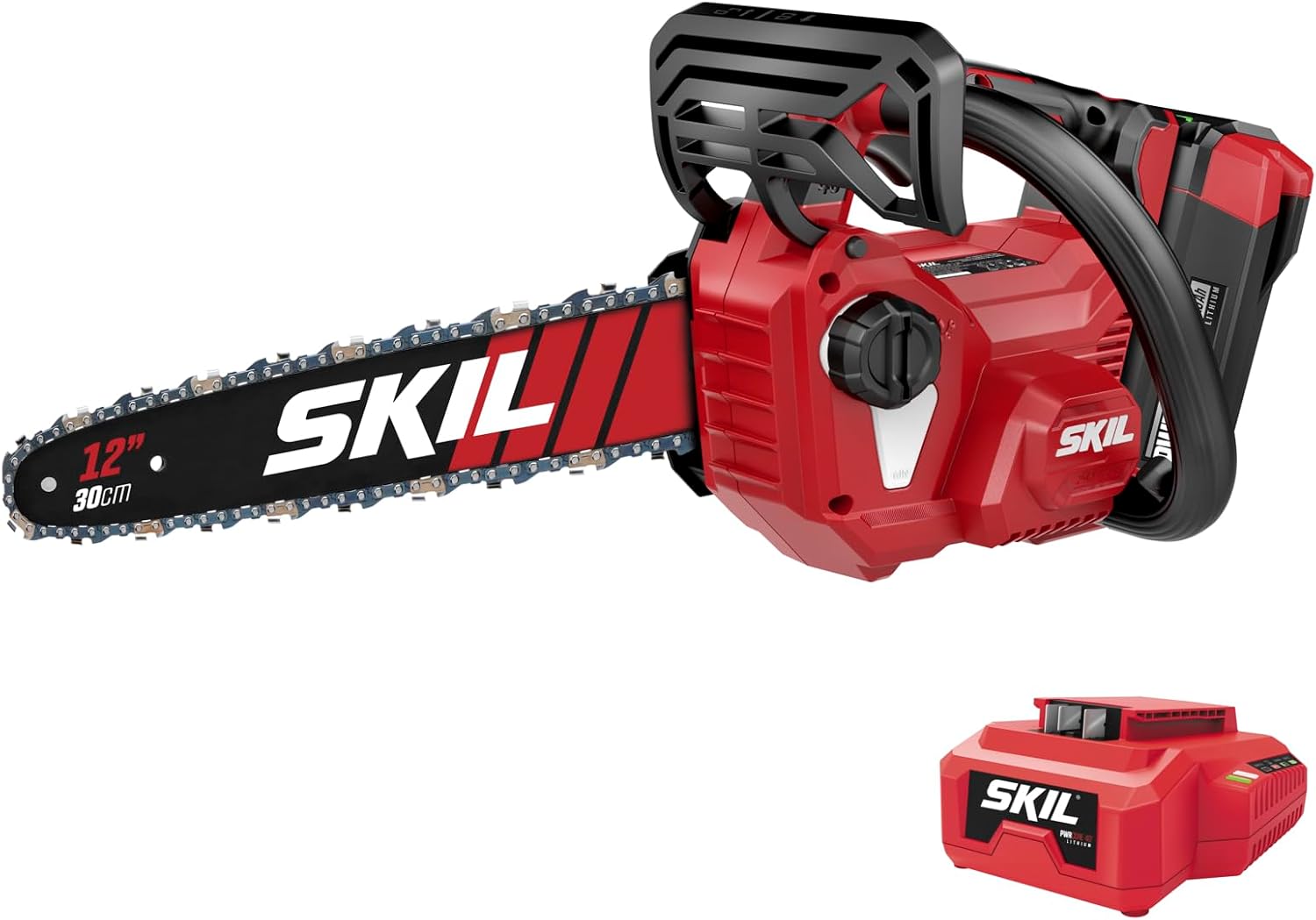 SKIL PWR CORE 40 Brushless 40V 12-Inch Chainsaw Kit, Battery Powered Chainsaw, Electric Cordless, Includes 40V 2.0Ah Battery and Charger - TH1200C-11