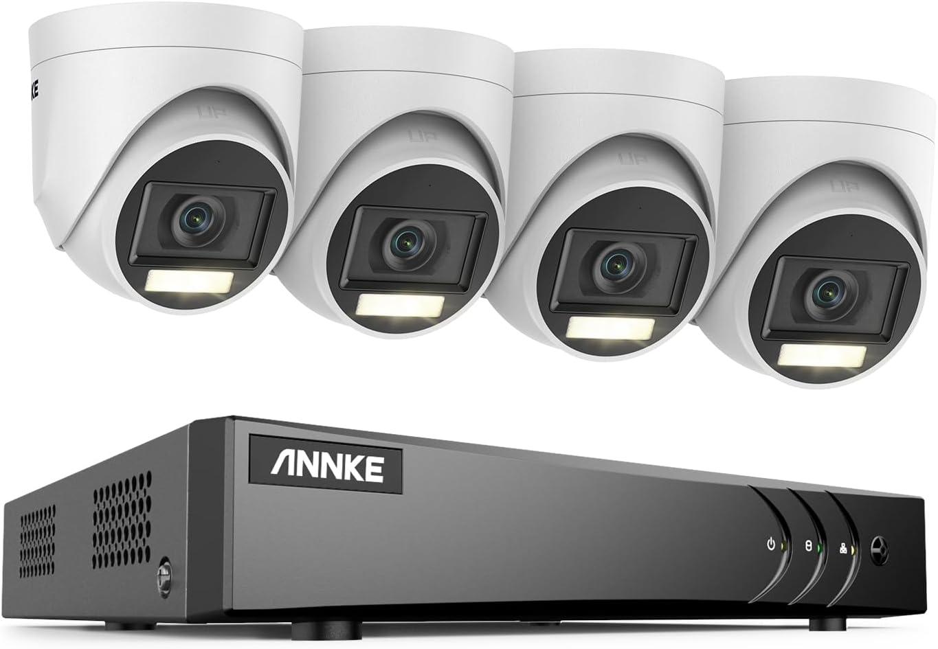 ANNKE 16CH Security Camera System, 5-in-1 3K Lite DVR Recorder with AI Human/Vehicle Detection, 4X 3K Wired IP67 Waterproof CCTV Outdoor Cameras with Smart Dual Light, One-Way Audio for Home, NO HDD