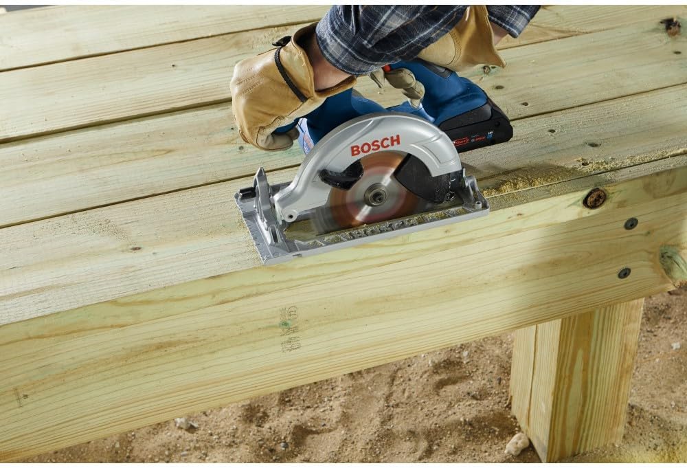 BOSCH GXL18V-497B23 18V Power Tool Combo Kit - 4 Tool Cordless Set with 1/2 In. Hammer Drill/Driver, Two-in-One Impact Driver/Wrench, Circular Saw, Worklight, Batteries & Charger