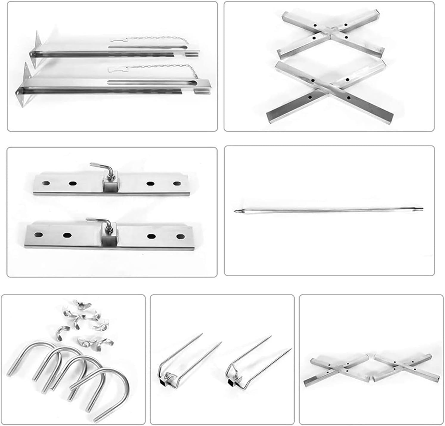 Electric Automatic Grill, MAX 60kg 53' Stainless Steel Rotisserie Spit Roaster Rod, Rotate BBQ Set, for Roast Pig, Lamb, Turkey, Chicken, Beef Outdoor Party Campfire
