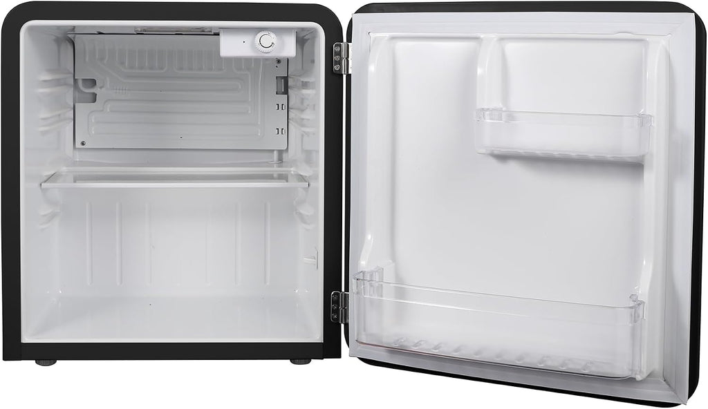 Magic Chef 17.5 in. 1.6 cu.ft. Retro Mini Refrigerator in Black, Without Freezer