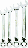 Williams MWS-4RC 4-Piece Metric Reversible Ratcheting Combination Wrench Set